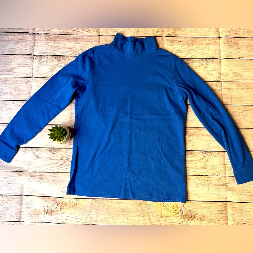 LL BEAN Blue Size Reg Small Turtleneck